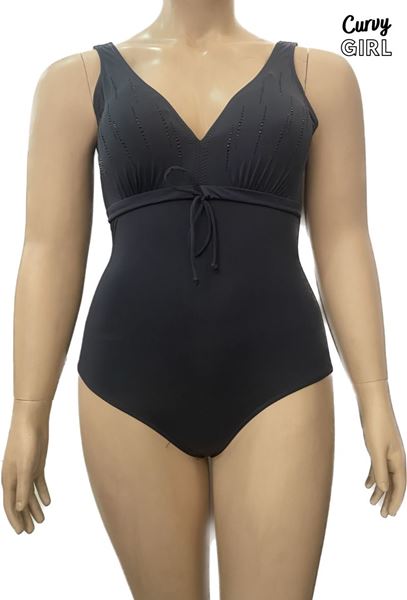 Immagine di PLUS SIZE GREY TUMMY CONTROL SWIM SUIT